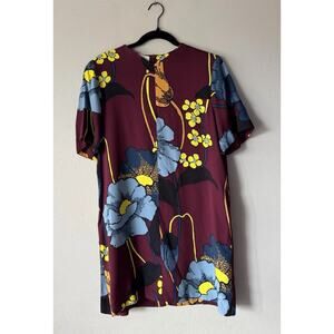 MARNI Women’s Size 40 Bold Floral Print Mini Dress Colorful Art To Wear Retro